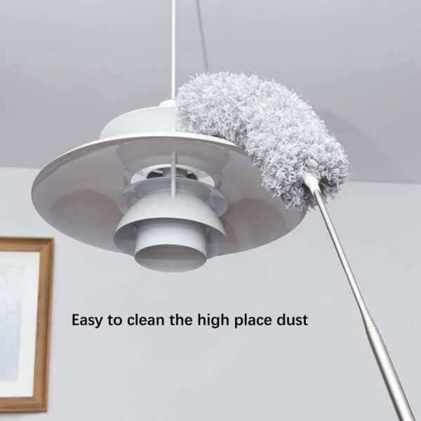 Microfiber Feather Duster Extendable Cobweb Duster with 100 inches Extra Long Pole - Image 5