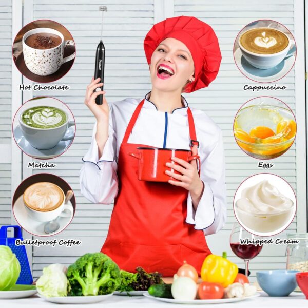 2 in 1  Milk Frother, Coffee Beater,Egg Beater Electric Whisk for Baking - Image 8