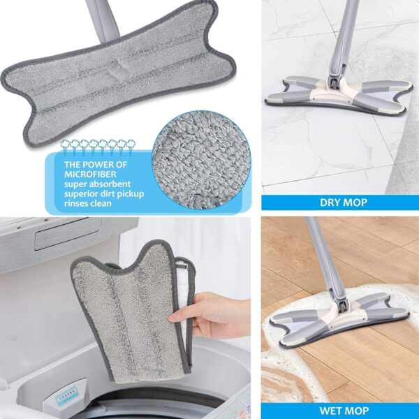 X Mop Shaped 360 Degree Rotatable Adjustable Cleaning Mop - Image 6