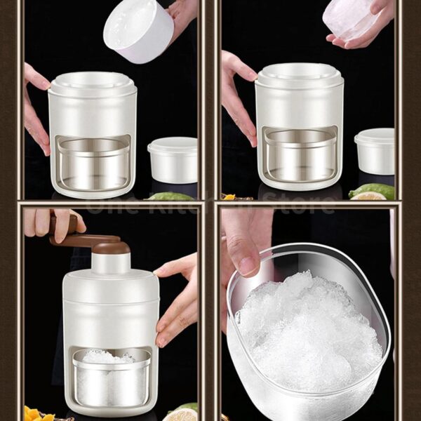 Manual Ice Crusher, Portable Shaved Ice Machine with Ice Box - Image 8