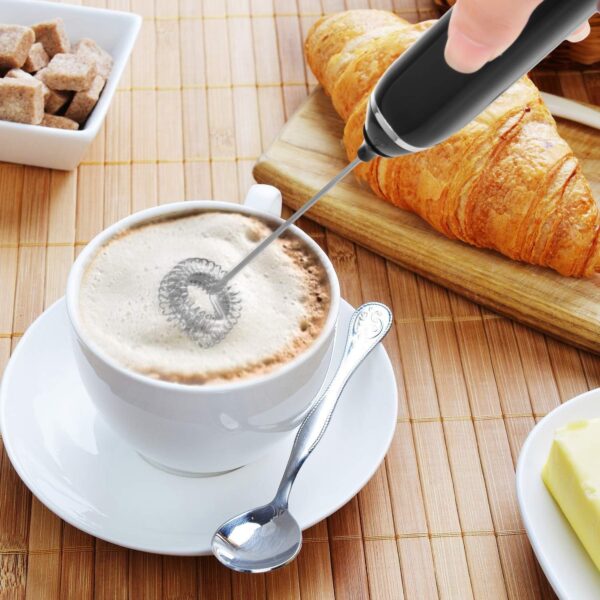 2 in 1  Milk Frother, Coffee Beater,Egg Beater Electric Whisk for Baking - Image 4