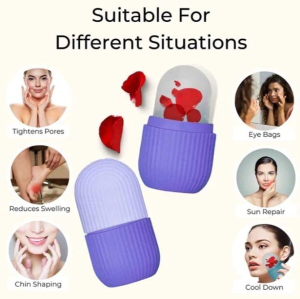 BEAUTY ICE ROLLER FOR FACE MASSAGER & EYE REUSABLE FACE ROLLERS - Image 4