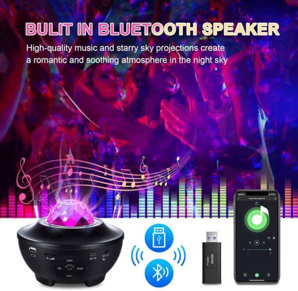 Galaxy Projector Lamp with Speaker - Image 7