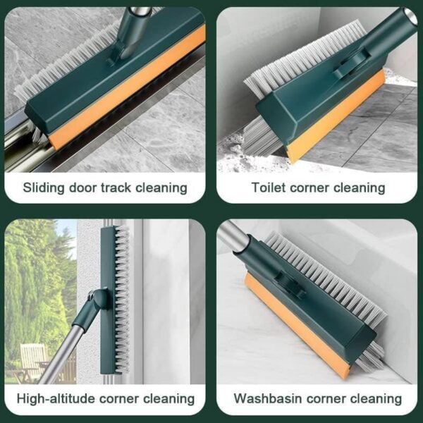 Bathroom Cleaning Brush with Wiper 3 in 1 Tiles Cleaning Brush - Image 3