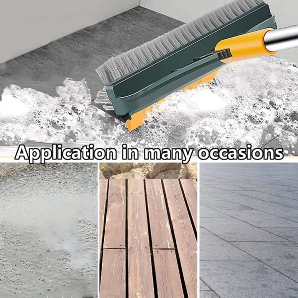 Bathroom Cleaning Brush with Wiper 3 in 1 Tiles Cleaning Brush - Image 6