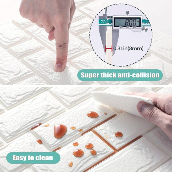 3D Brick Wallpaper - Self Adhesive PE Foam Brick Design - Image 4