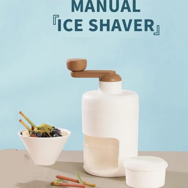 Manual Ice Crusher, Portable Shaved Ice Machine with Ice Box - Image 3