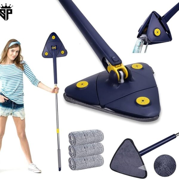 Triangle Mop 360? Rotatable Adjustable Cleaning Mop  with Stainless Steel - Image 9