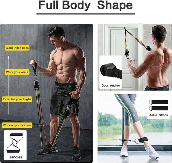 Power Resistance Bands for Workout for Women & Men (11pcs) - Image 3