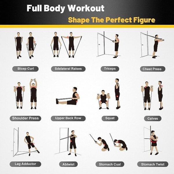 Power Resistance Bands for Workout for Women & Men (11pcs) - Image 6
