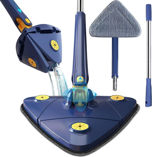 Triangle Mop 360? Rotatable Adjustable Cleaning Mop  with Stainless Steel - Image 2
