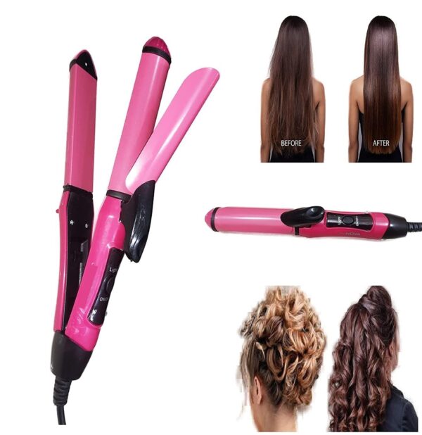 Girl's, Women's and Men's 2 in 1 Straightener Curler - Image 5