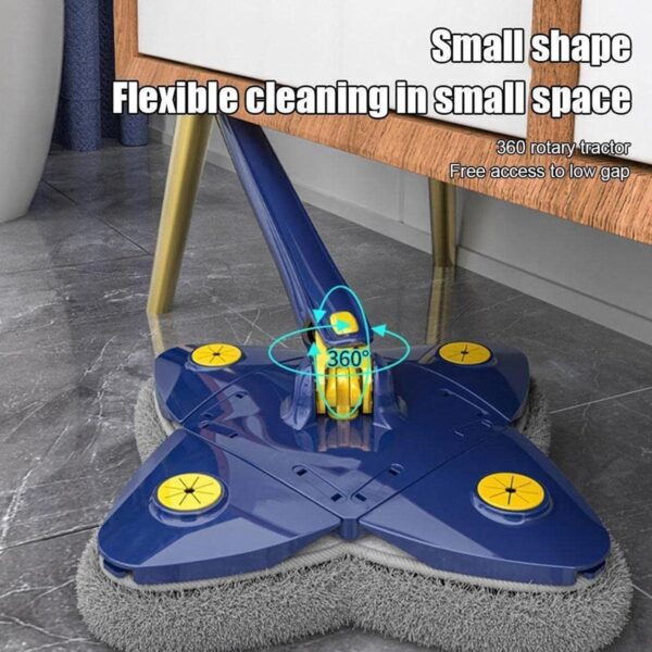 Four Leaf Clover Shaped 360 Degree Rotatable Adjustable Cleaning Mop - Image 2