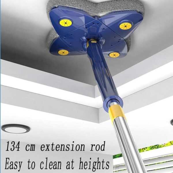 Four Leaf Clover Shaped 360 Degree Rotatable Adjustable Cleaning Mop - Image 3
